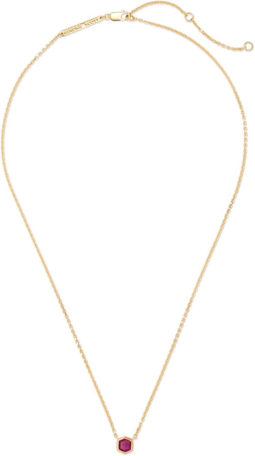 imageKendra Scott Davie Pendant Necklace18K GOLD VERMEIL PINK RUBY