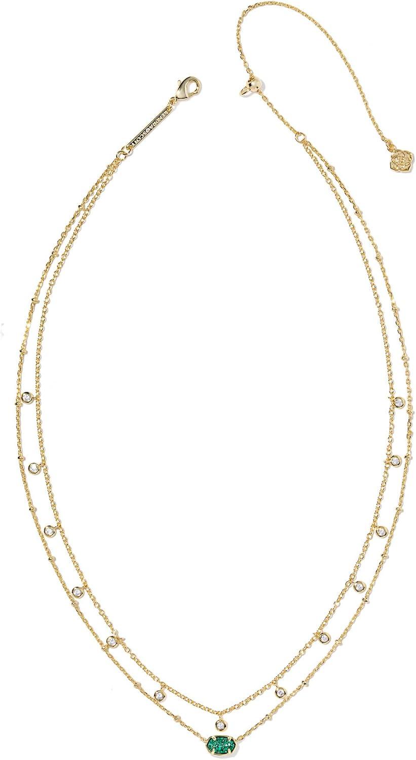 imageKendra Scott Emilie Crystal Multi Strand Necklace Fashion Jewelry for WomenEMERALD DRUSY
