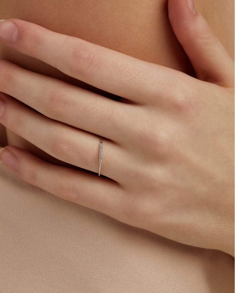 imageKendra Scott White Diamond Mila Ring in 14k Gold Fine Jewelry For Women14K YELLOW GOLD CRYSTAL CLEAR DIAMOND