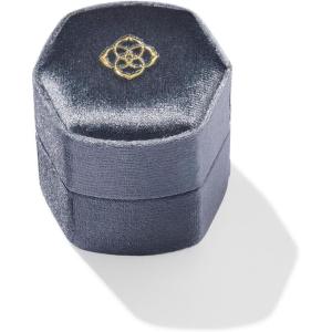 Kendra Scott Davis Small Case with Ring Insert, Grey Blue Velvet
