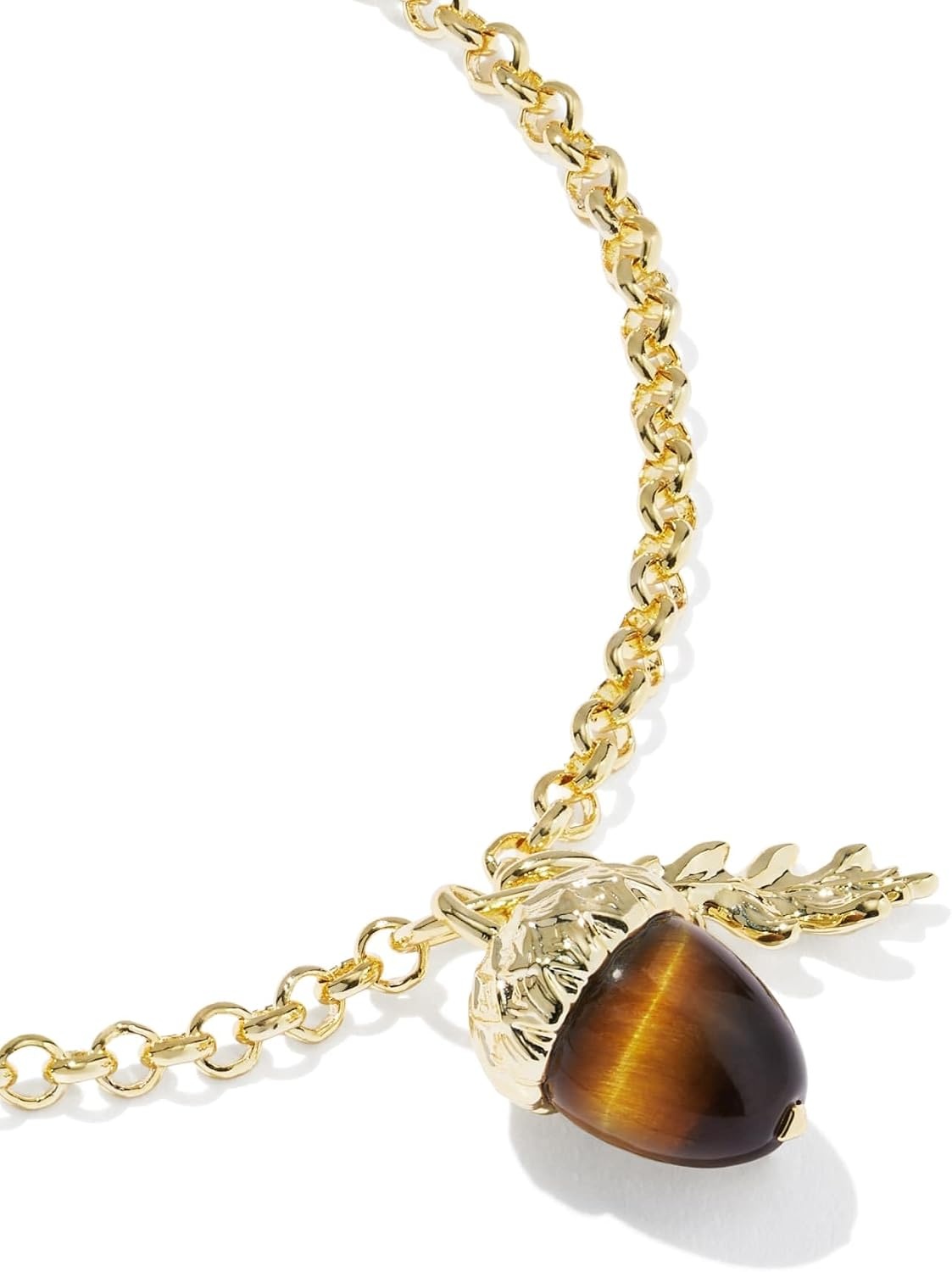 image:imageKendra Scott Acorn Delicate Chain Bracelet 14k GoldPlated Brass Brown Tigers Eye