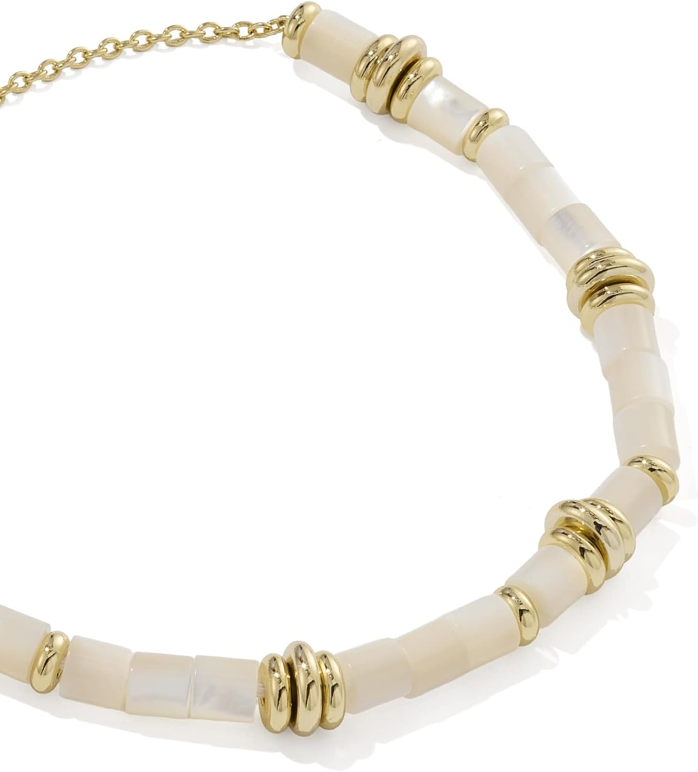 image:imageKendra Scott Bree Beaded Delicate Chain BraceletGOLD IVORY MOTHER OF PEARL