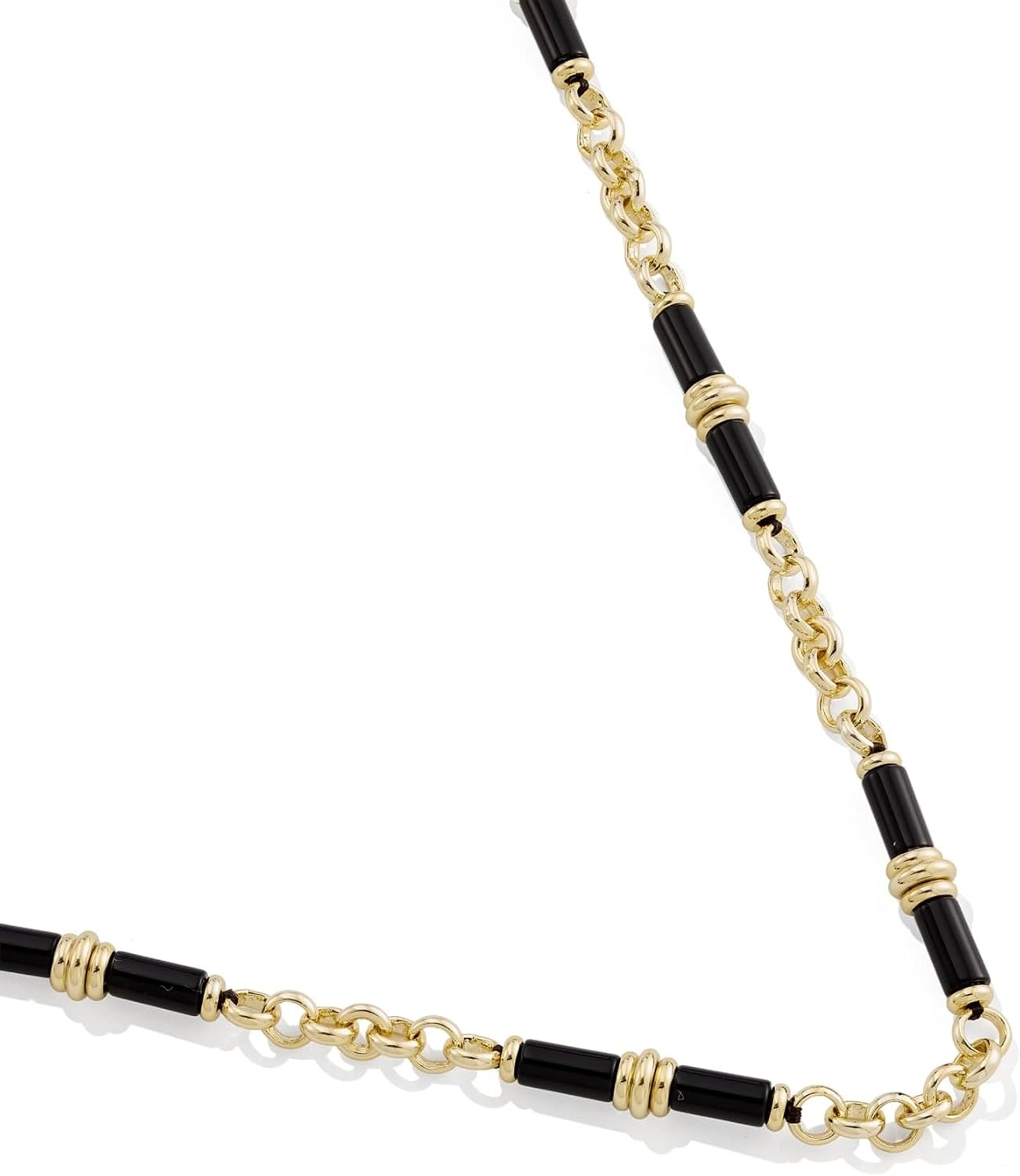 image:imageKendra Scott Bree Beaded Link And Chain NecklaceGOLD BLACK AGATE