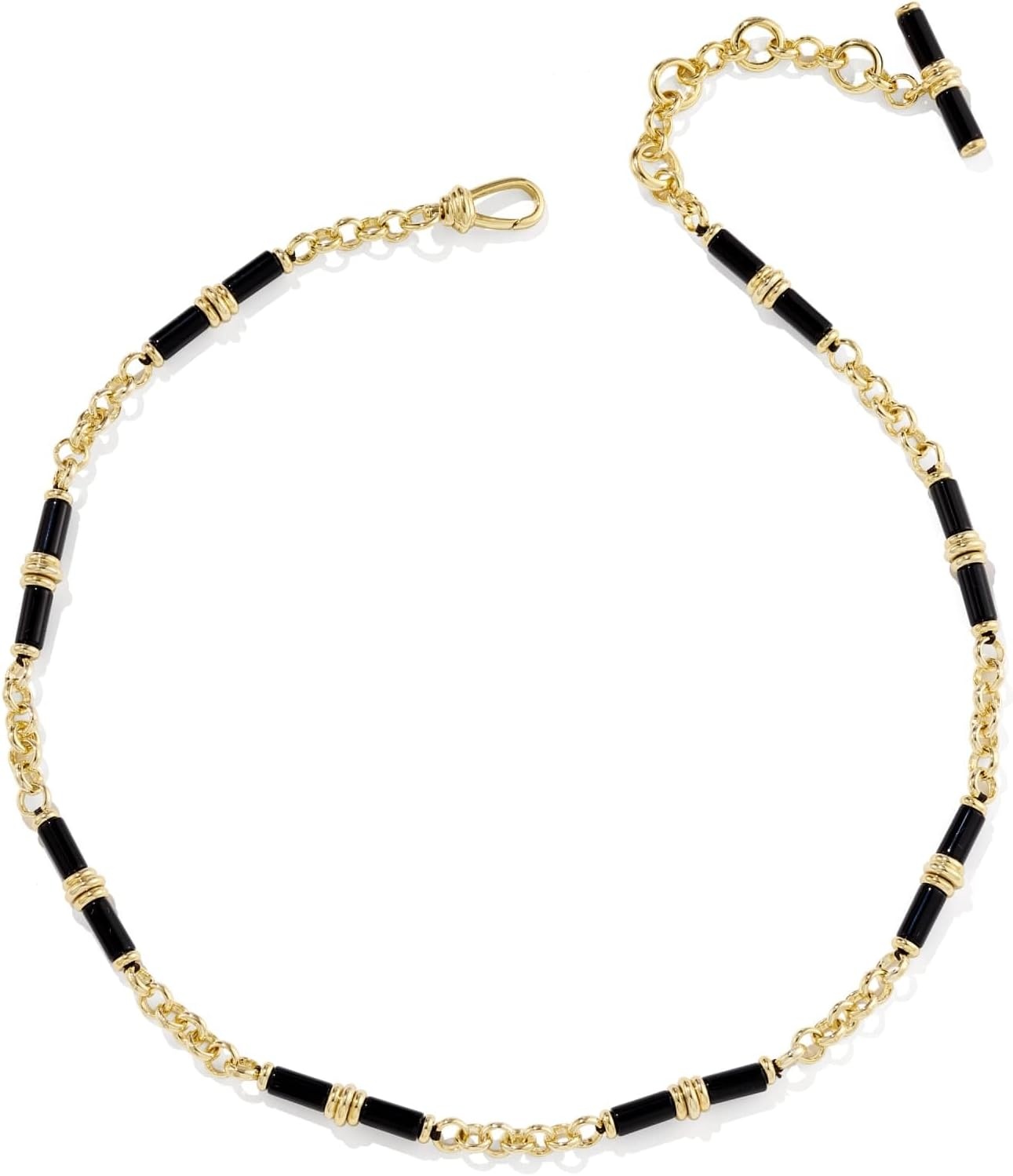 image:imageKendra Scott Bree Beaded Link And Chain NecklaceGOLD BLACK AGATE