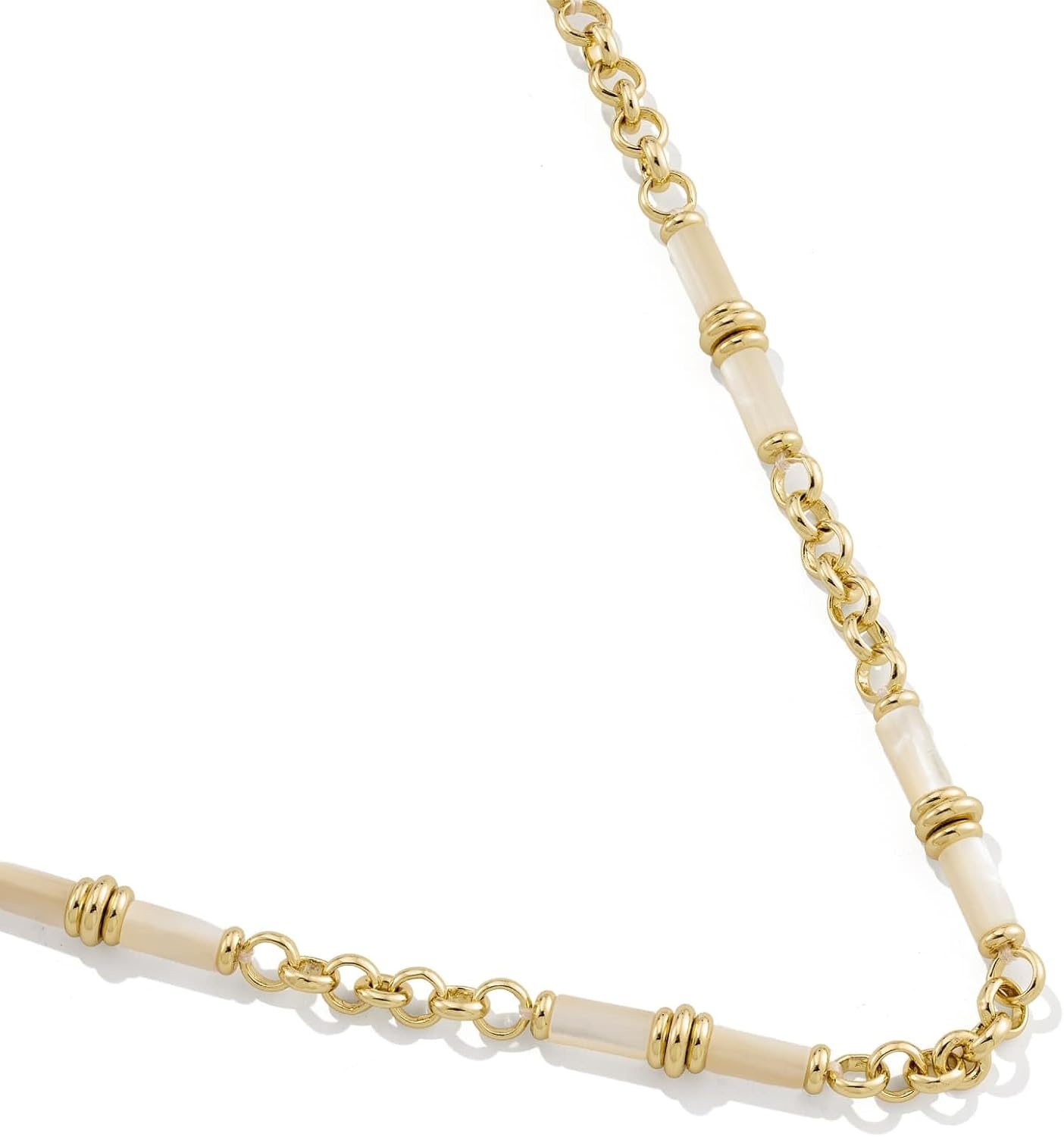 image:imageKendra Scott Bree Beaded Link And Chain NecklaceGOLD IVORY MOTHER OF PEARL