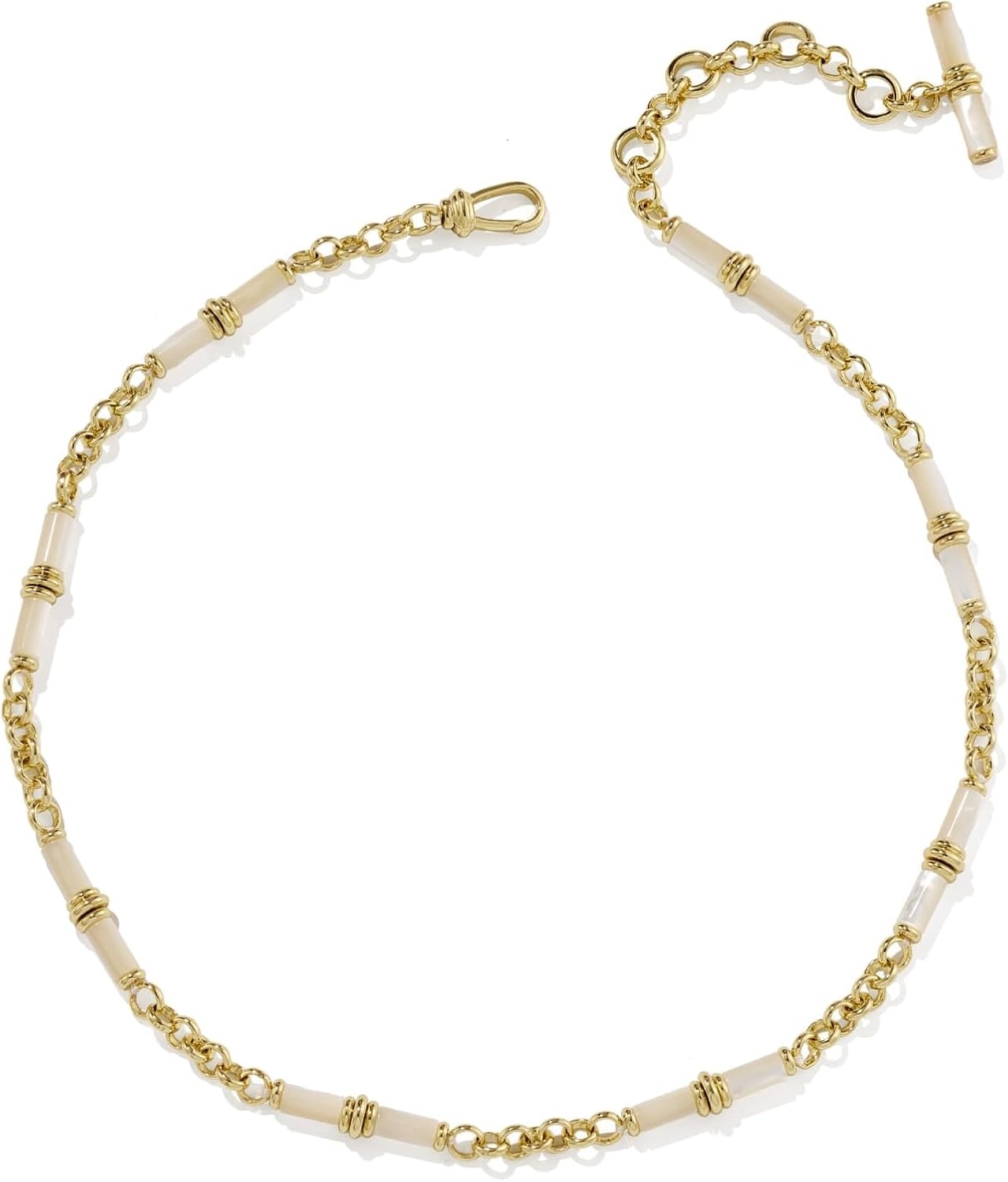 image:imageKendra Scott Bree Beaded Link And Chain NecklaceGOLD IVORY MOTHER OF PEARL