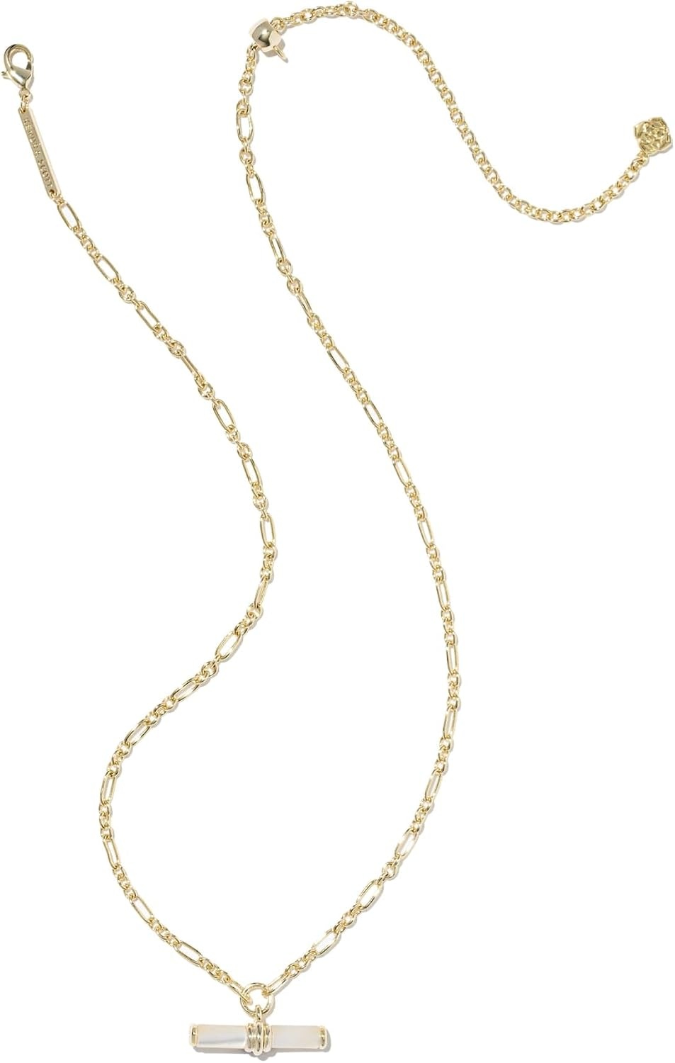 image:imageKendra Scott Bree Metal TBar Short Pendant NecklaceGOLD IVORY MOTHER OF PEARL
