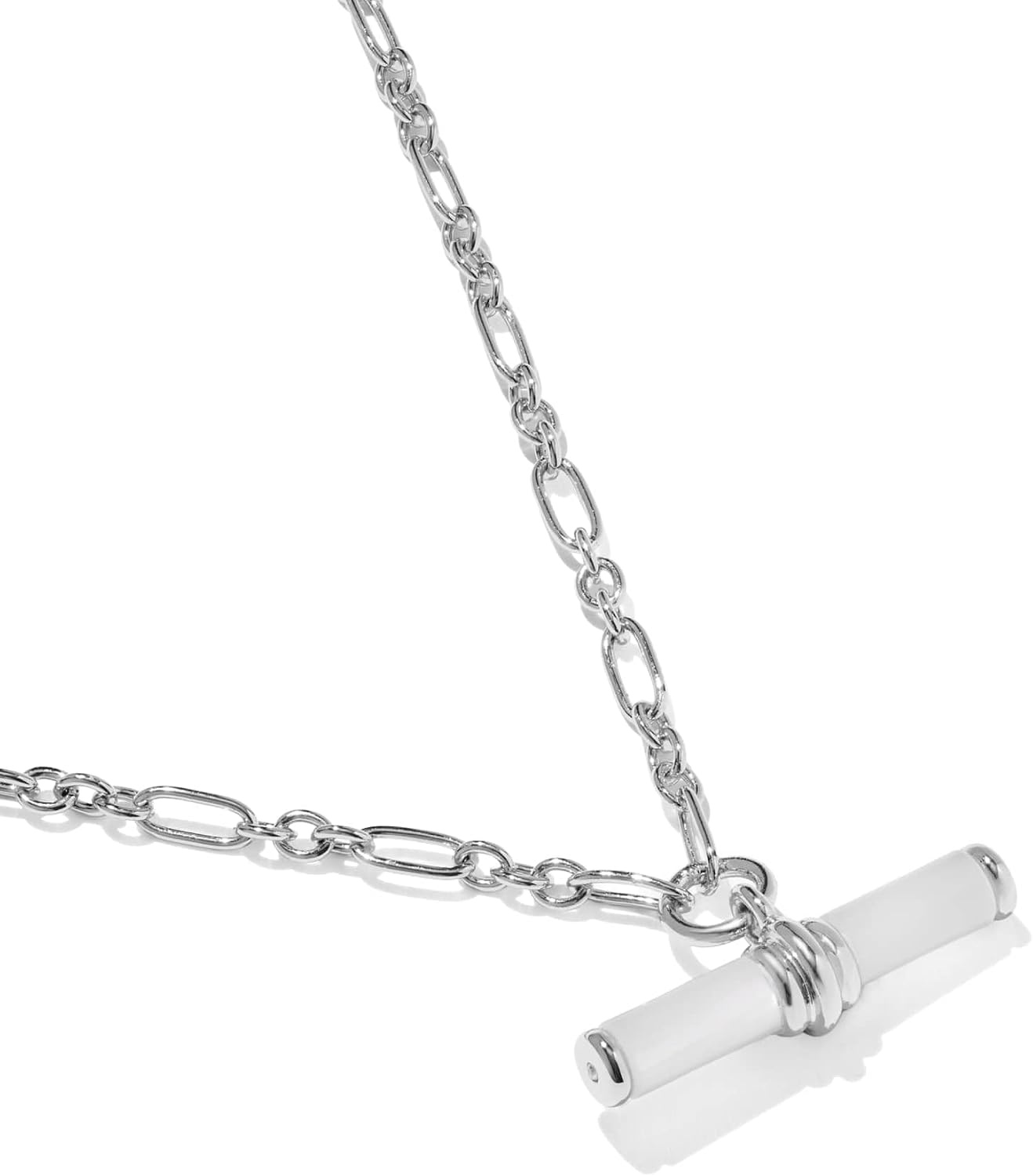 image:imageKendra Scott Bree Metal TBar Short Pendant NecklaceSILVER IVORY MOTHER OF PEARL