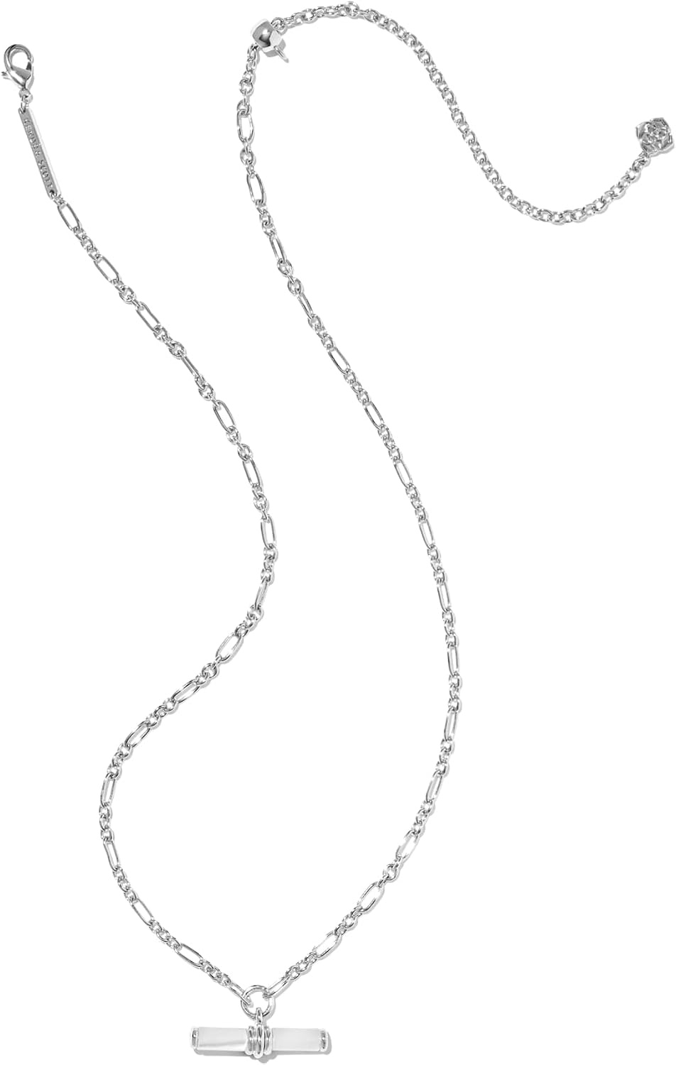 image:imageKendra Scott Bree Metal TBar Short Pendant NecklaceSILVER IVORY MOTHER OF PEARL