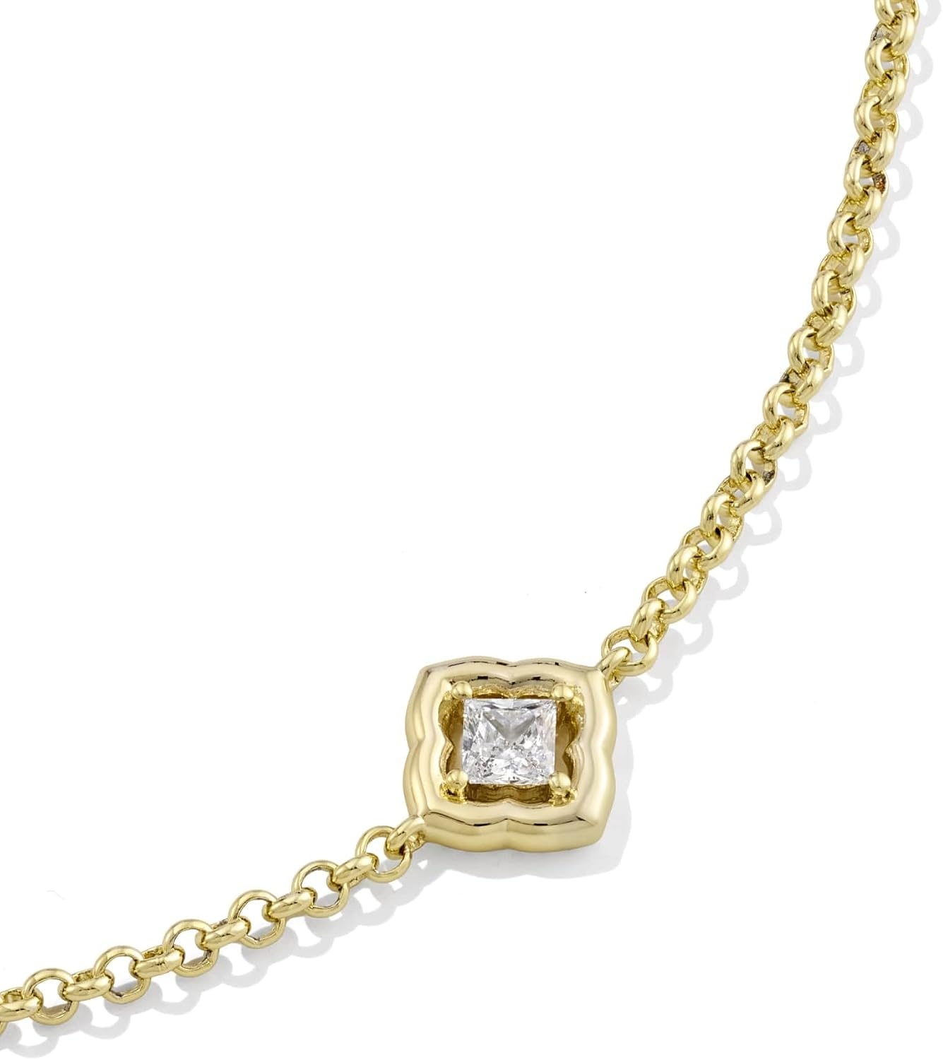 image:imageKendra Scott Mallory Crystal Delicate Chain BraceletGOLD WHITE CZ