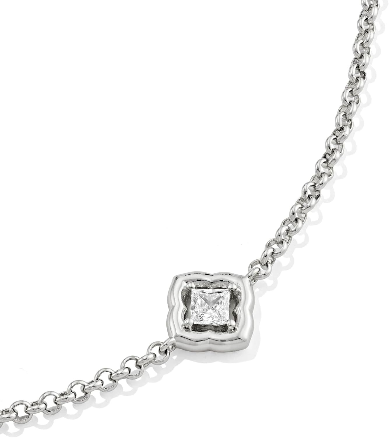 image:imageKendra Scott Mallory Crystal Delicate Chain BraceletSILVERWHITE CZ