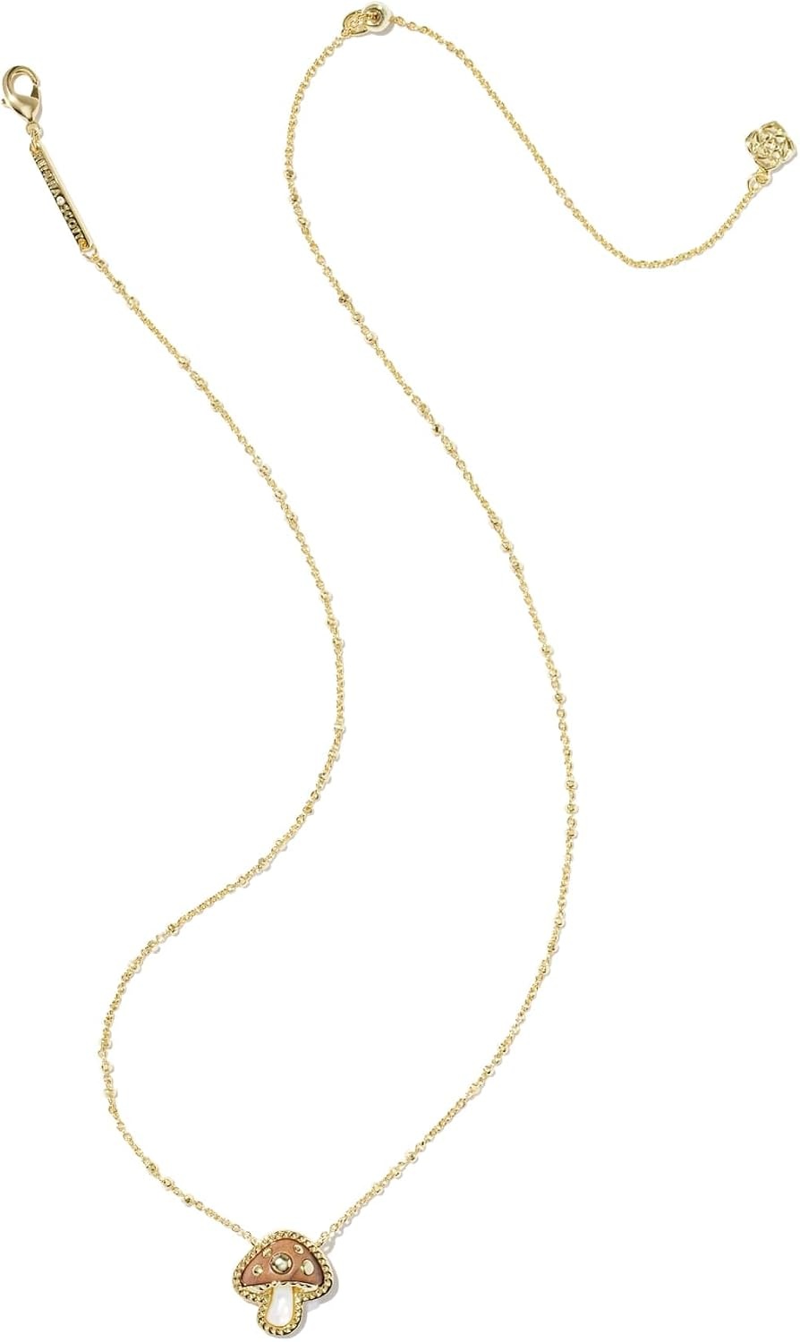 image:imageKendra Scott Mushroom Short Pendant Necklace 14k GoldPlated Brass Brown Mix