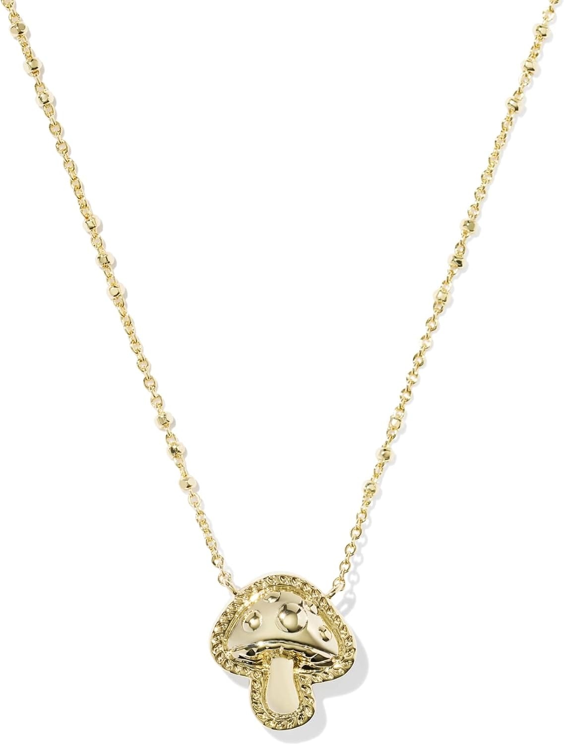 image:imageKendra Scott Mushroom Short Pendant Necklace 14k GoldPlated Brass Brown Mix