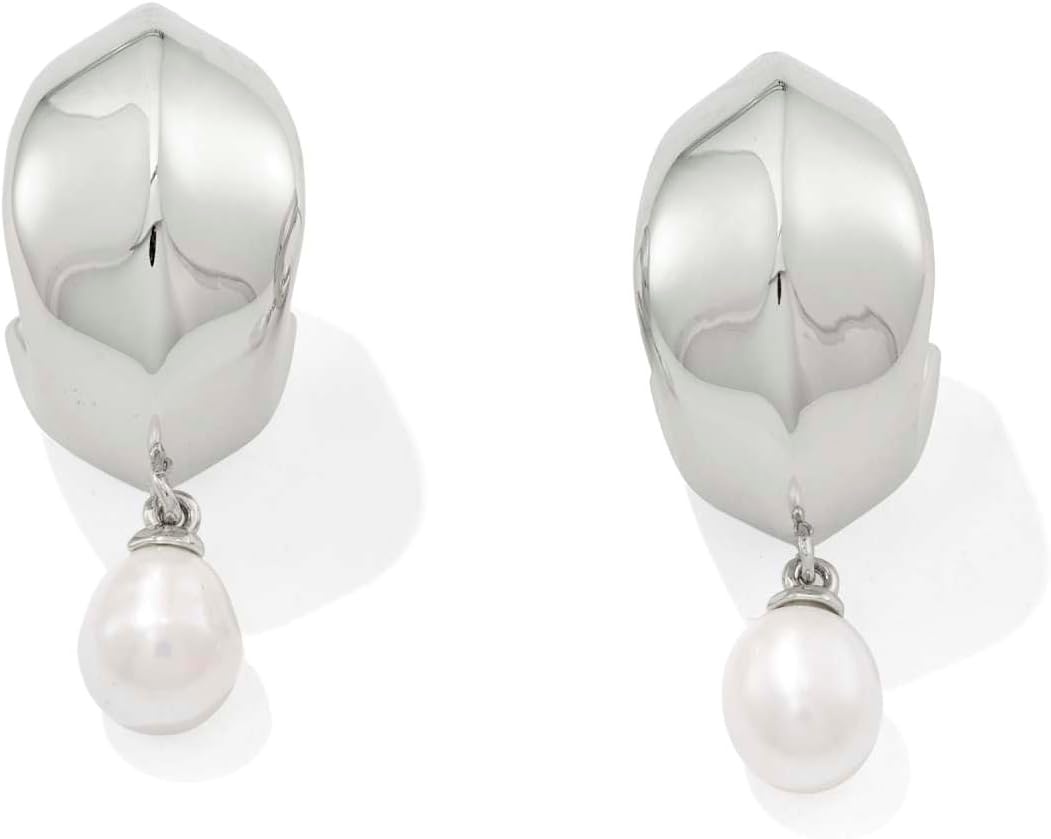 image:imageKendra Scott Oakland Pearl Huggie EarringsSILVER FRESHWATER CULTURED PEARL