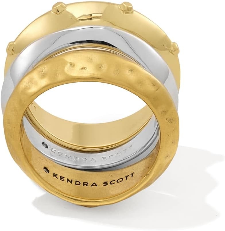 image:imageKendra Scott Oakland Ring Set Of 3GOLD SILVER VINTAGE GOLD MIXED METAL