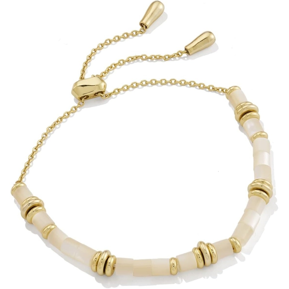 image:imageKendra Scott Bree Beaded Delicate Chain BraceletGOLD IVORY MOTHER OF PEARL