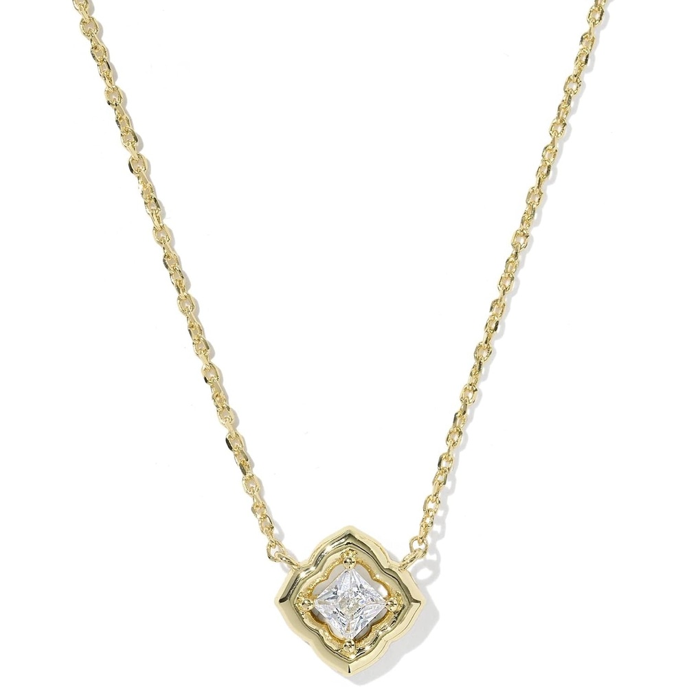 image:imageKendra Scott Mallory Crystal Short Pendant NecklaceGOLD WHITE CZ