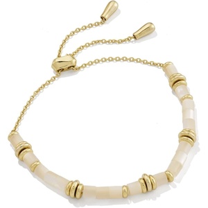 Kendra Scott Bree Beaded Delicate Chain Bracelet(GOLD- IVORY MOTHER OF PEARL)