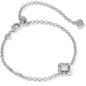 Kendra Scott Mallory Crystal Delicate Chain Bracelet(SILVER-WHITE CZ)