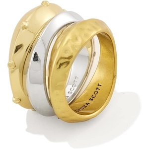 Kendra Scott Oakland Ring Set Of 3(GOLD  SILVER  VINTAGE GOLD- MIXED METAL)