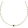 14K YELLOW GOLD-FILLED/BLACK CZ