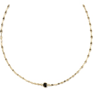 Kendra Scott Alina Sunburst Chain Pendant Necklace, 14K Gold- Filled(14K YELLOW GOLD-FILLED/BLACK CZ)